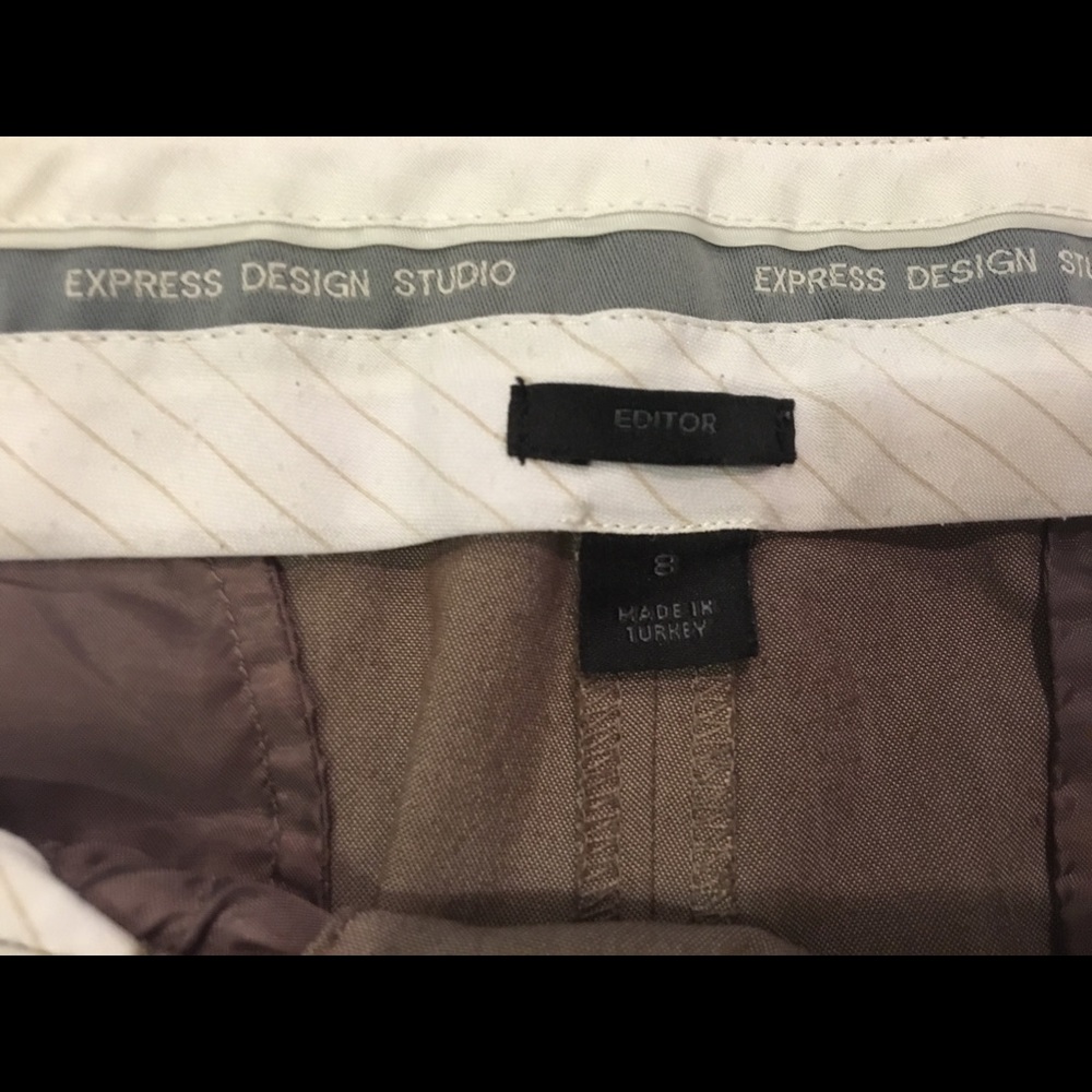 Express Editor Pants Size 8 Regular Brown - image 3